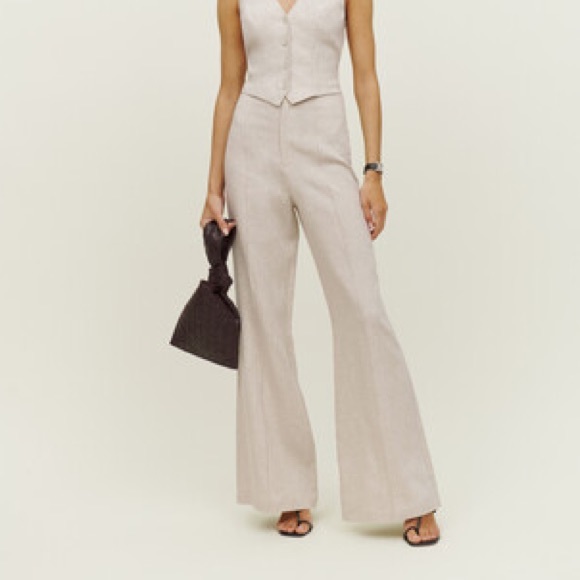 Silvie Linen Pant - size 6 oatmeal - Picture 2 of 3